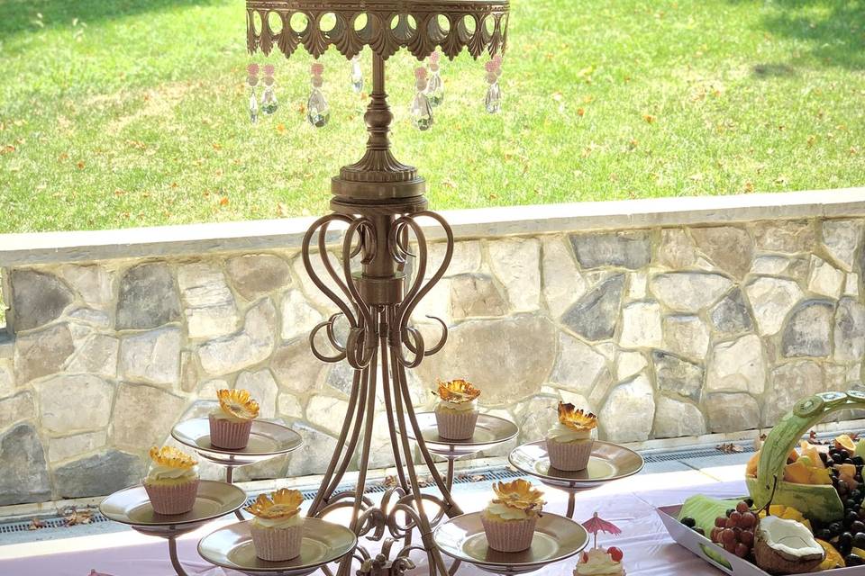 Tall vintage cake stand