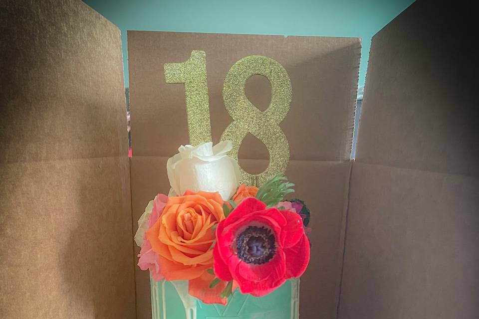 Custom 18th Cake