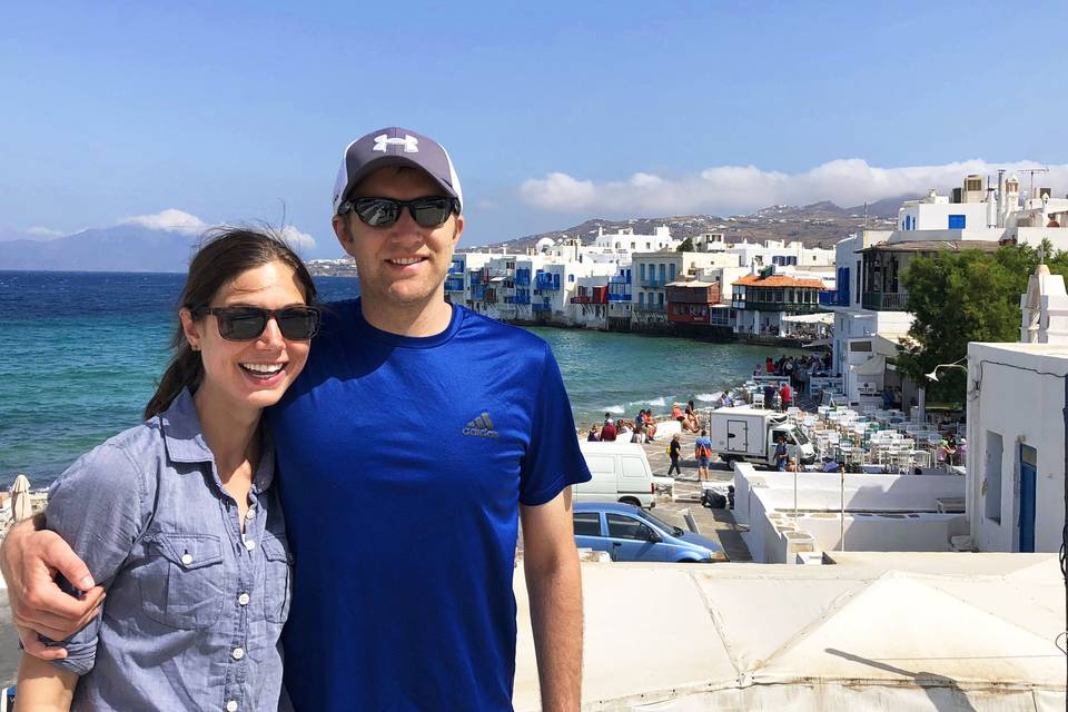 Overlooking beautiful mykonos