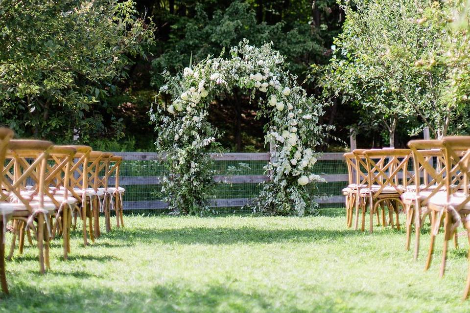 Outdoor ceremony venue