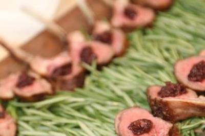 Herb Roasted Lollipop Lamb Chops with a Fig and Olive Tapenade
