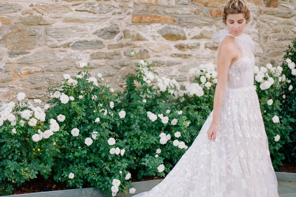 Bride on Garden Terrace