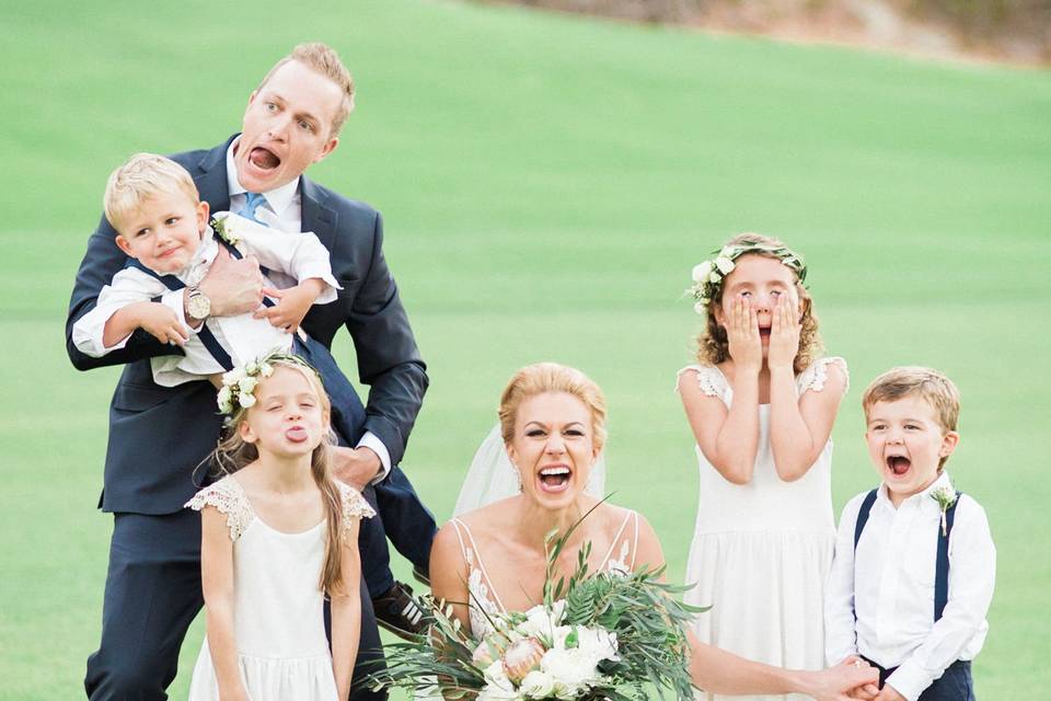 Kids with the newlyweds | Photo Credit: Sisterlee Photography