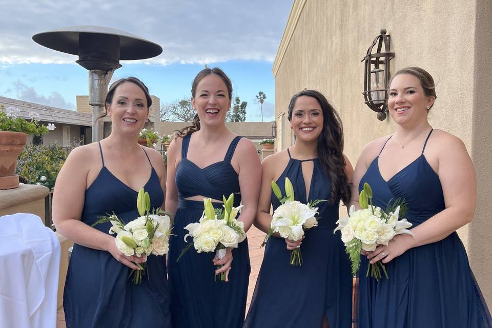 Happy bridesmaids