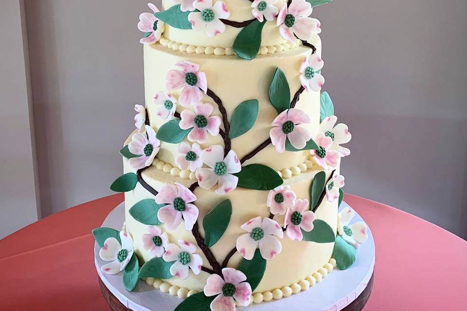 Dogwood flowers cake