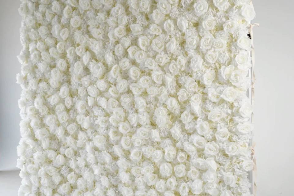 Classic white flower wall