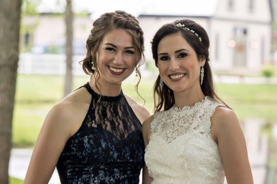 Bride and a bridesmaid