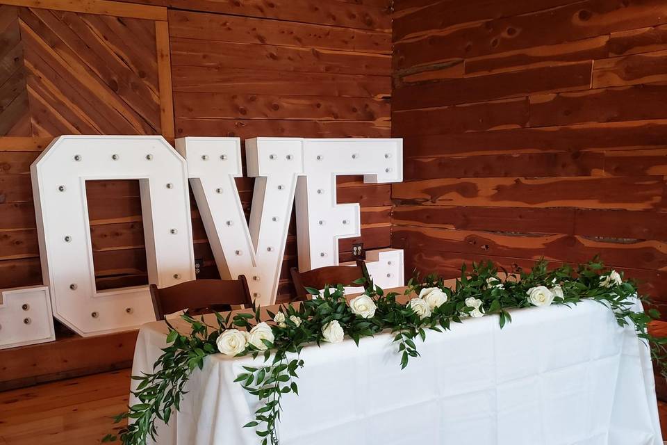 Sweetheart Table Design