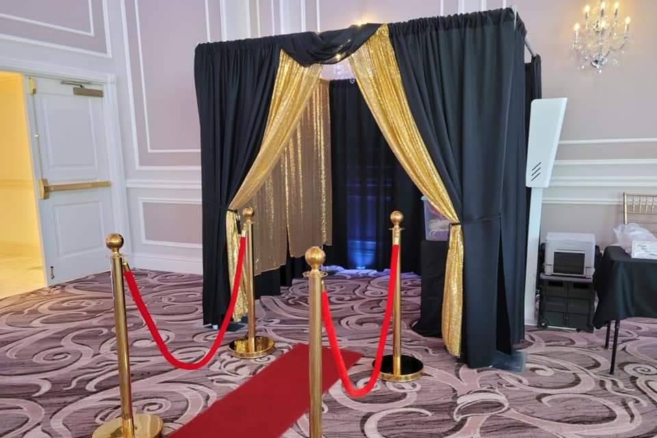 Black Curtained Enclosure