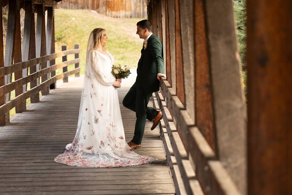 Couple on bridge