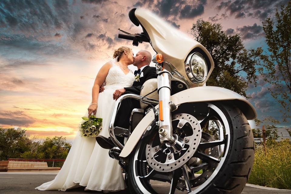 Motorcycle wedding