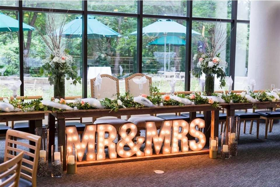 Mr & Mrs Lighted Marquee