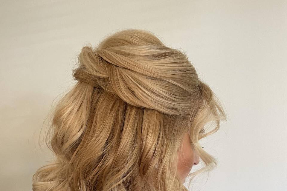 Soft half up-do