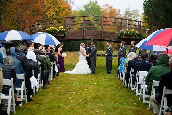 Outdoor wedding ceremony