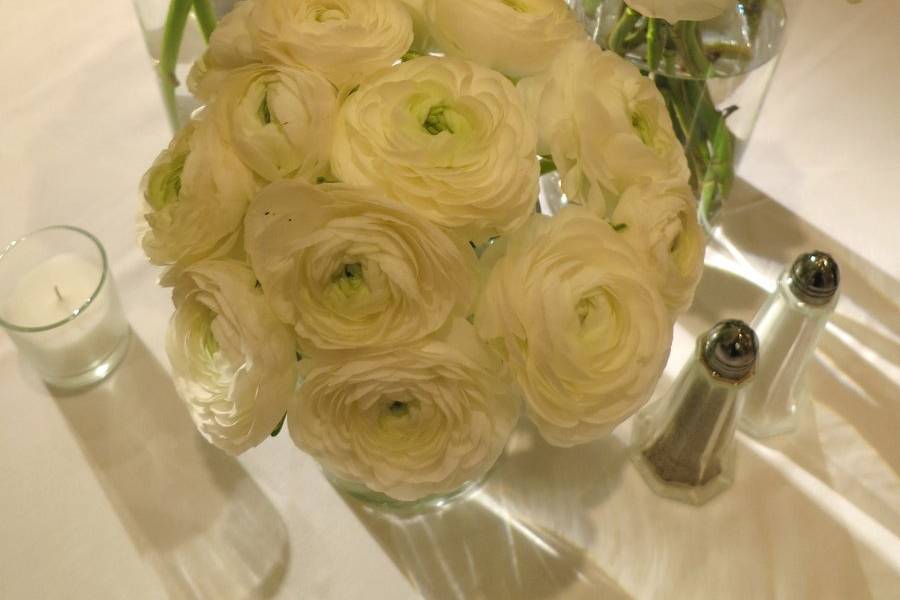 White Trio Centerpiece