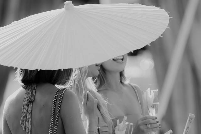 Black & white wedding photo