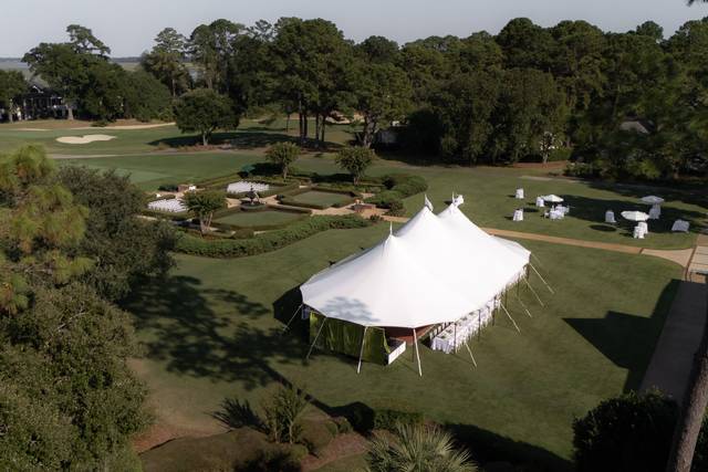 Drone wedding photo