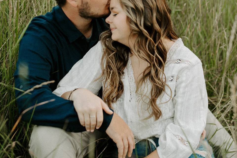 Couple in field