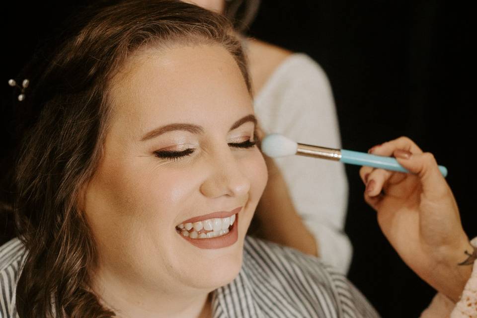 Bride getting ready