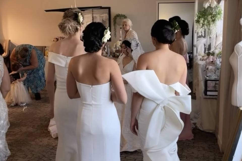 Bridal party updos