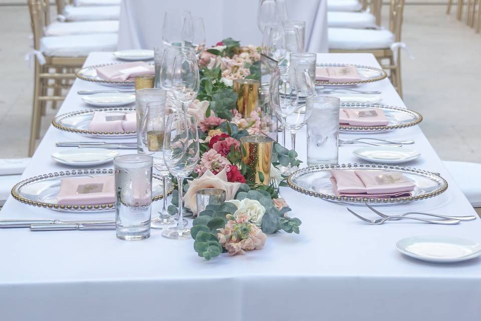 Reception table details