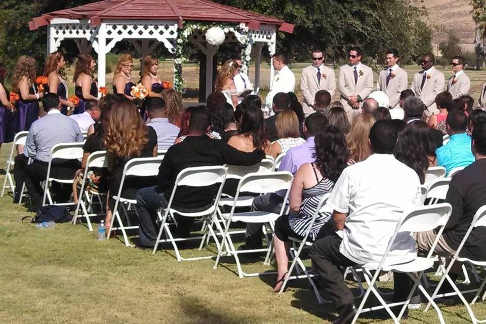 Gazebo wedding ceremony