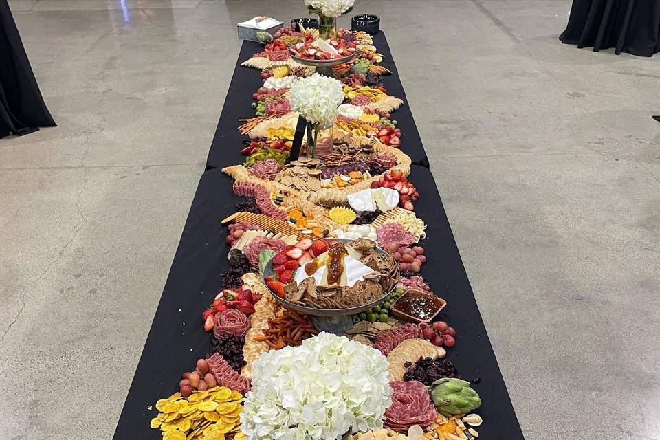 Wedding party grazing table