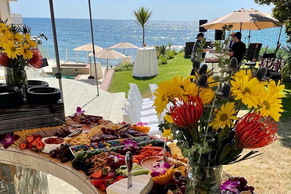 Bridal shower grazing table