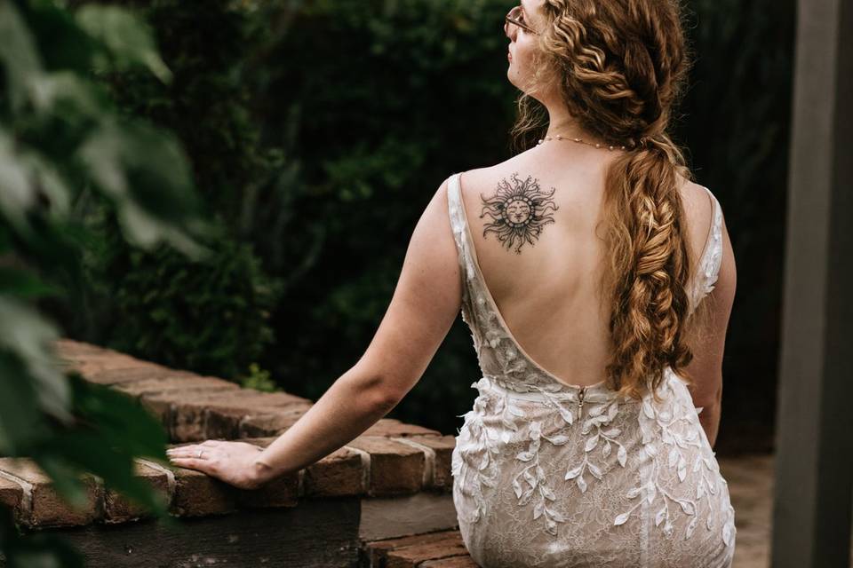 Natural curly Wedding style