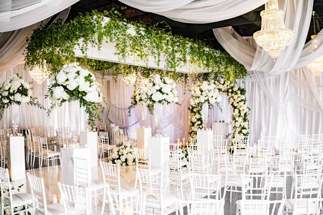 Luxury indoor wedding ceremony