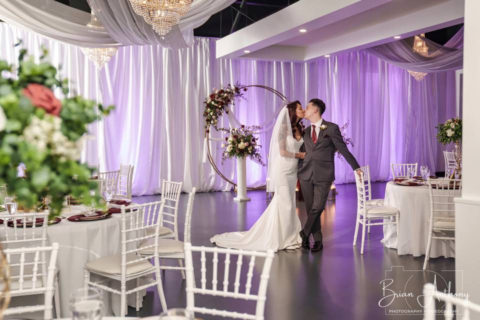 Elegant Ballroom Kiss