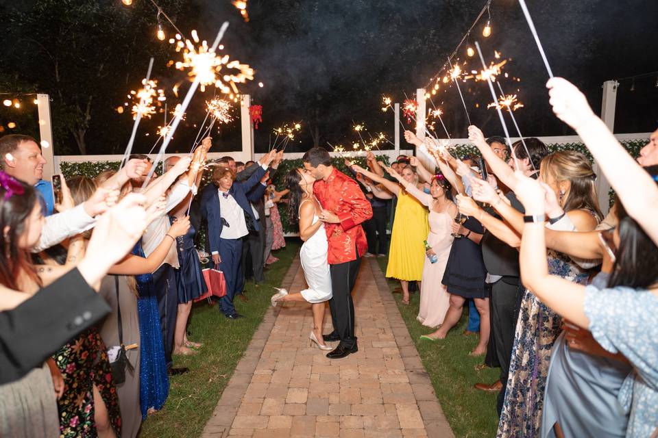 Beautiful Sparkler Exit