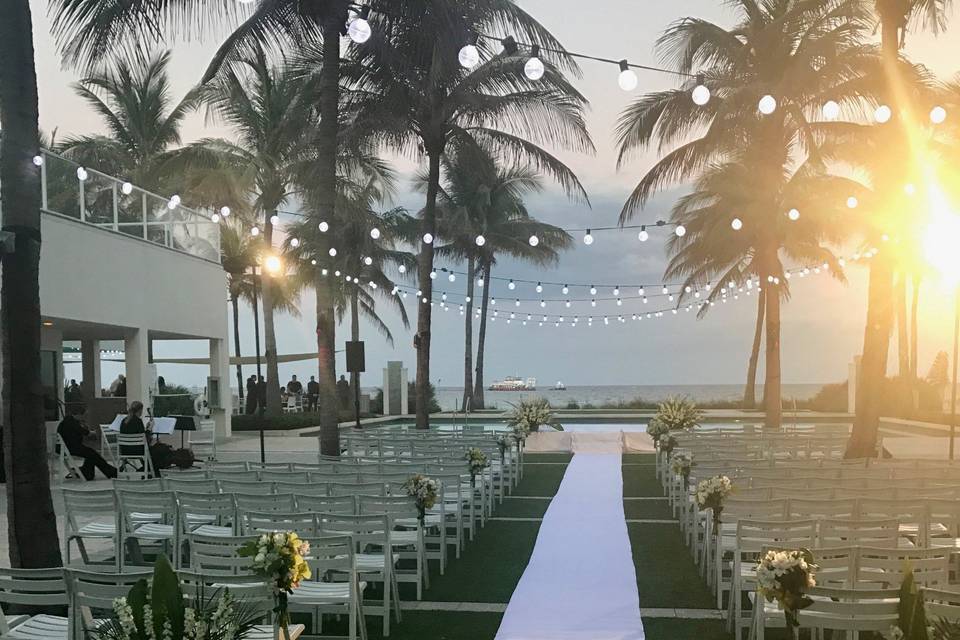 Sunset wedding