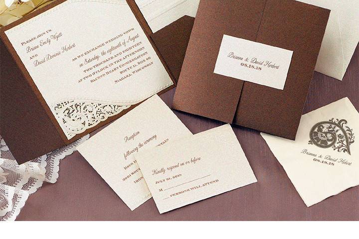 Laser Cut Pocket Invitations