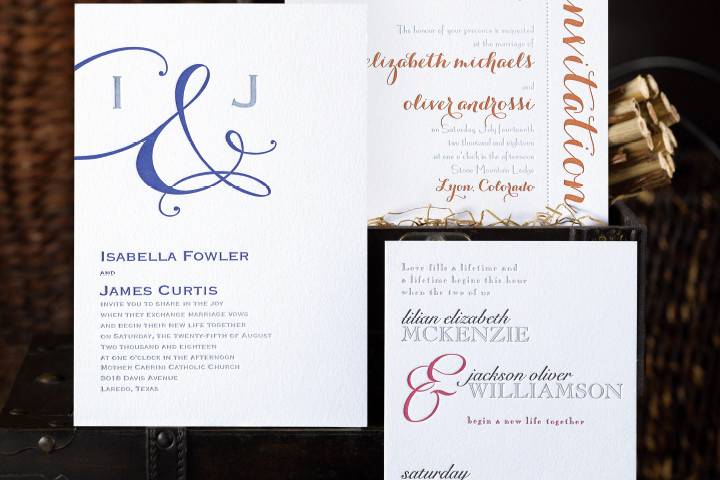 Letterpress Lettra Invitations