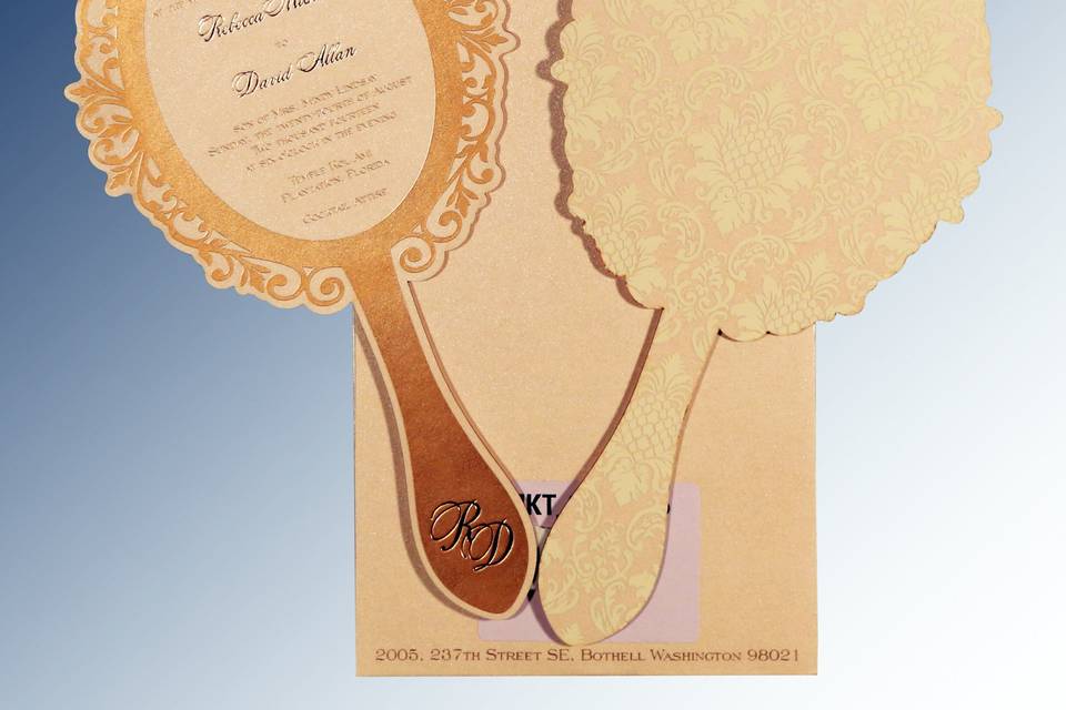 Hand Mirror Wedding Invitation