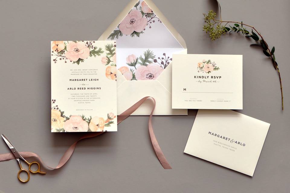 Secret Garden Wedding Invite