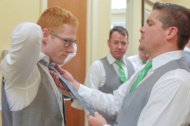 Helping the groom
