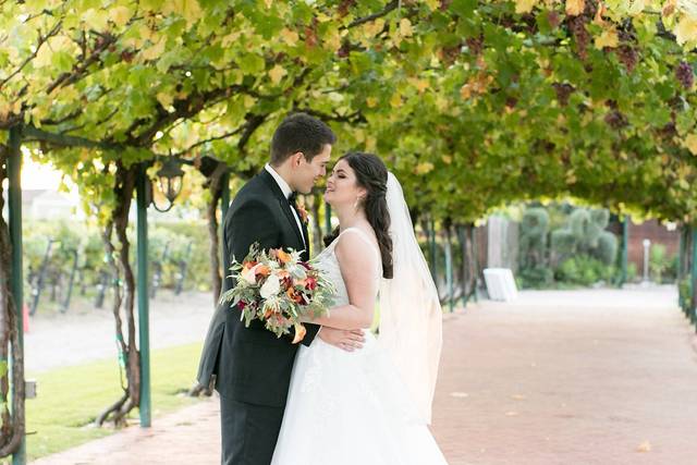 Romantic Grape Arbor ceremony