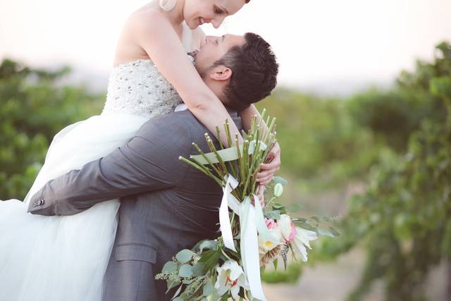 Romantic vineyard wedding