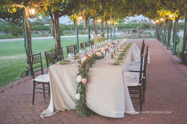 Elegant Grape Arbor dinner