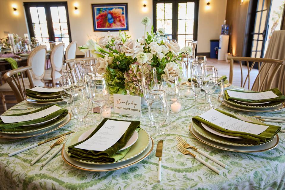 Dining under Grape Arbor