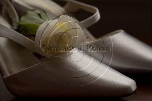 Detail of bride's shoes