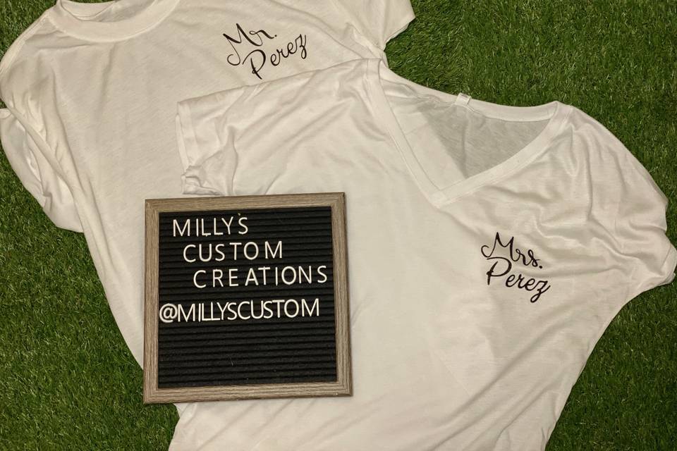 Mr and mrs official shirts