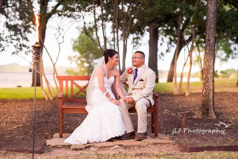 The bride and groom