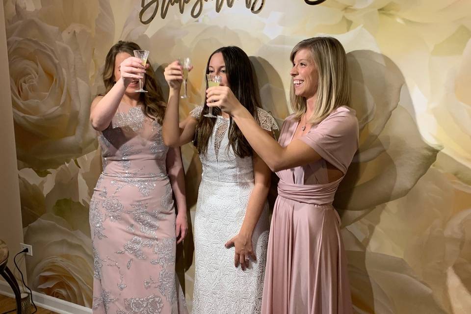 Cheers to bridesmaids