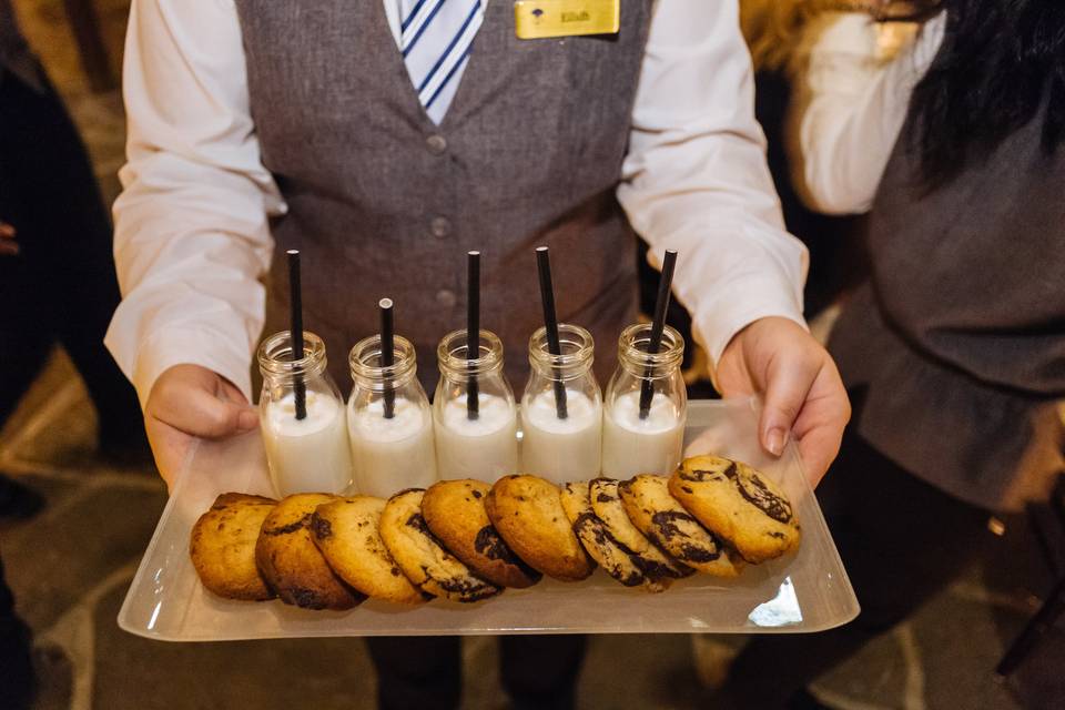 Late night cookies and milk!