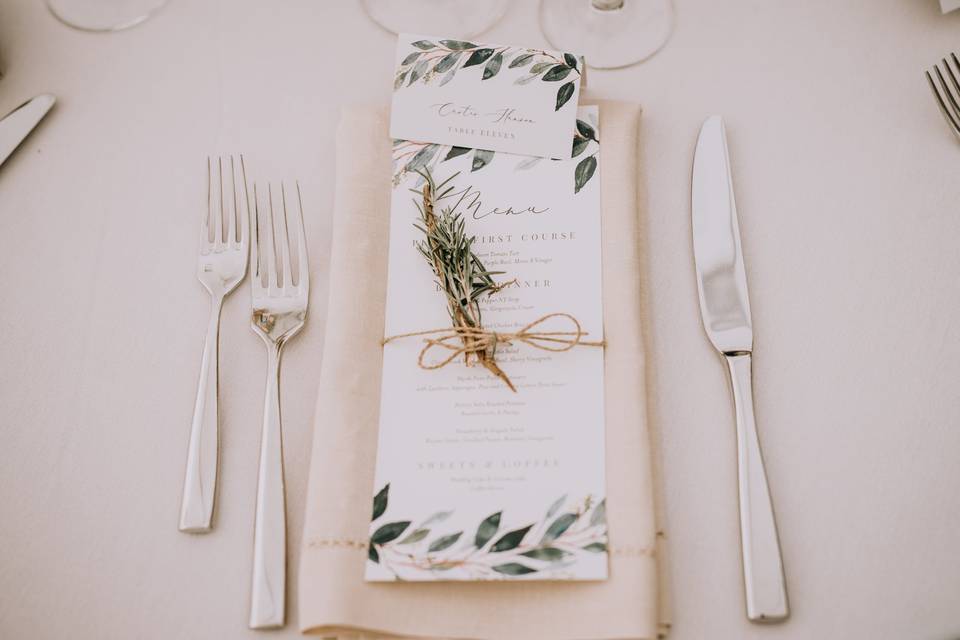 Table setting details