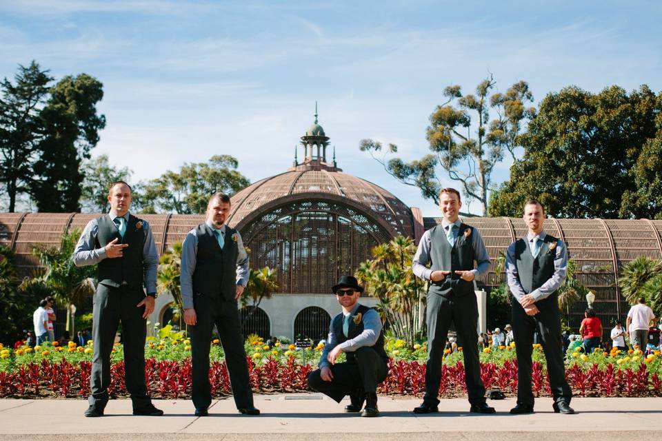 Groom and his groomsmen