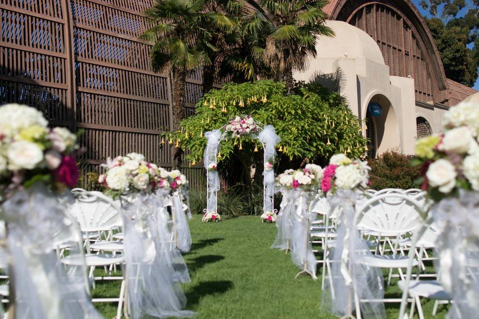 Wedding ceremony area